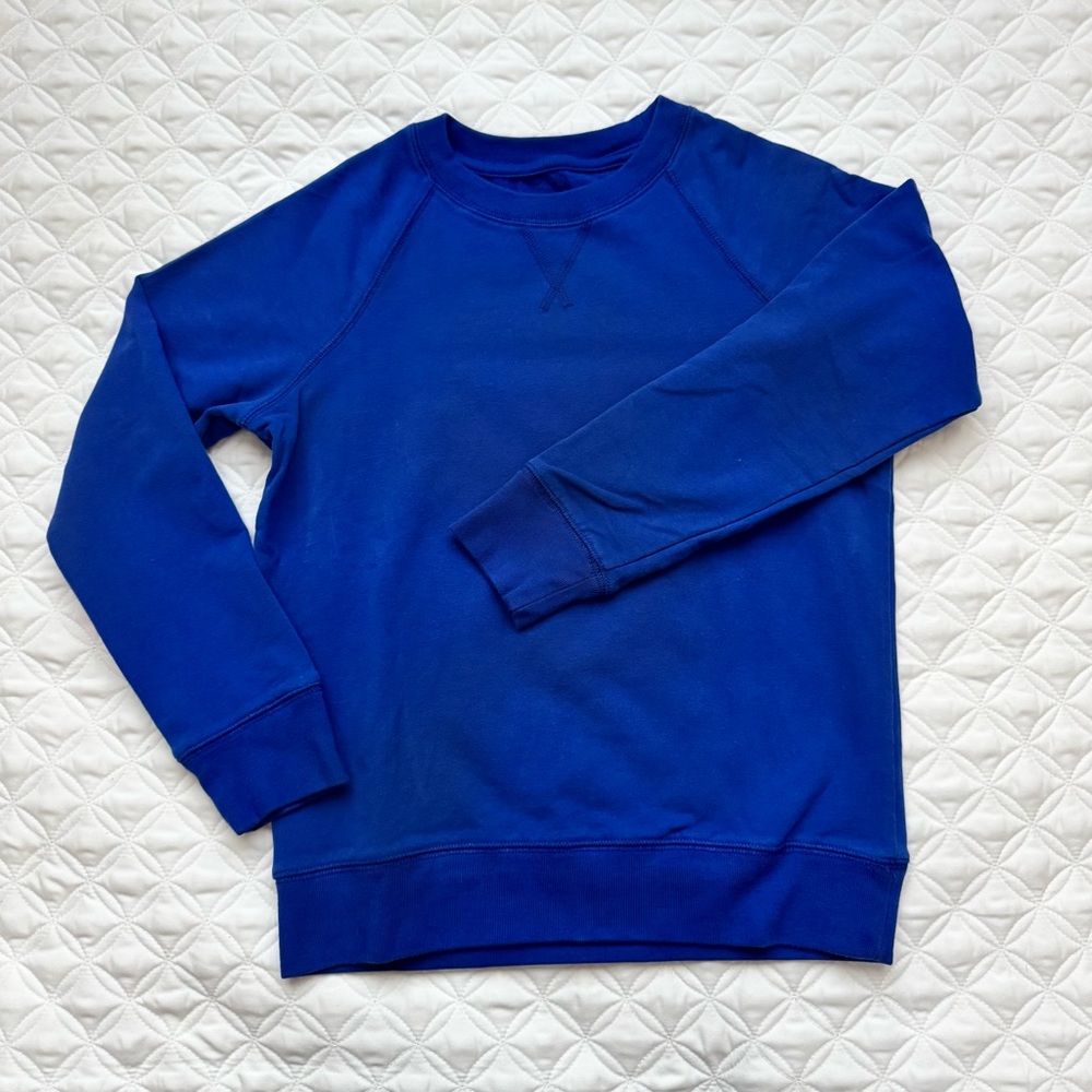 Primary Kids Crewneck Sweatshirt Soft Cotton Cobalt Blue Size 8-9
